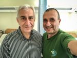 With surgeon Dr. Stamoulis at the Skyllitseion state hospital of Chios